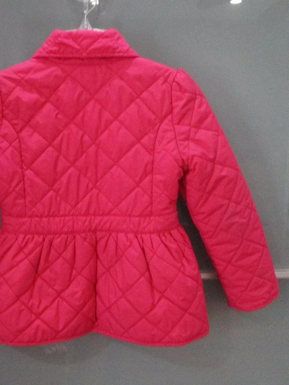 Ralph Lauren Quilted Peplum Girl's Pink Coat Size 6